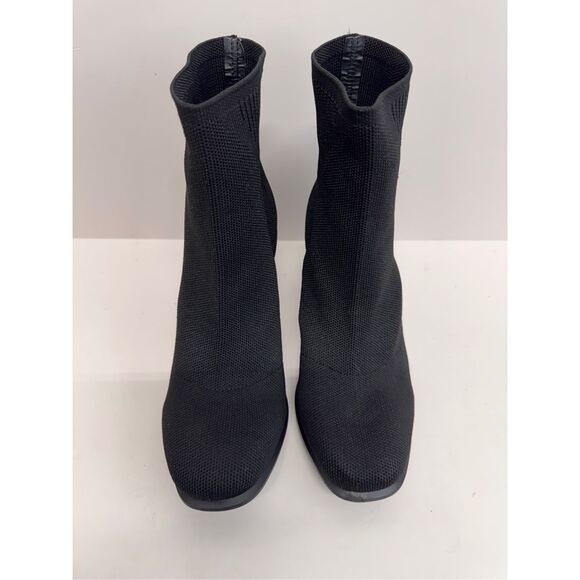 MIA Stretch Boots Size 8 Black Block Heel Ankle Booties Pull On Style NEW - Picture 4 of 9